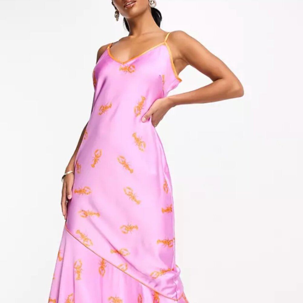 Never Fully Dressed Lilac Lobster Slip Dress